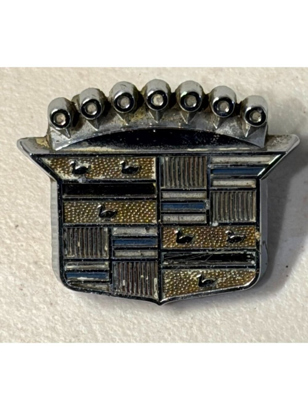 Cadillac Trunk Lock Chrome Emblem 1984-93 + Wheel Cover Emblem 70-80s